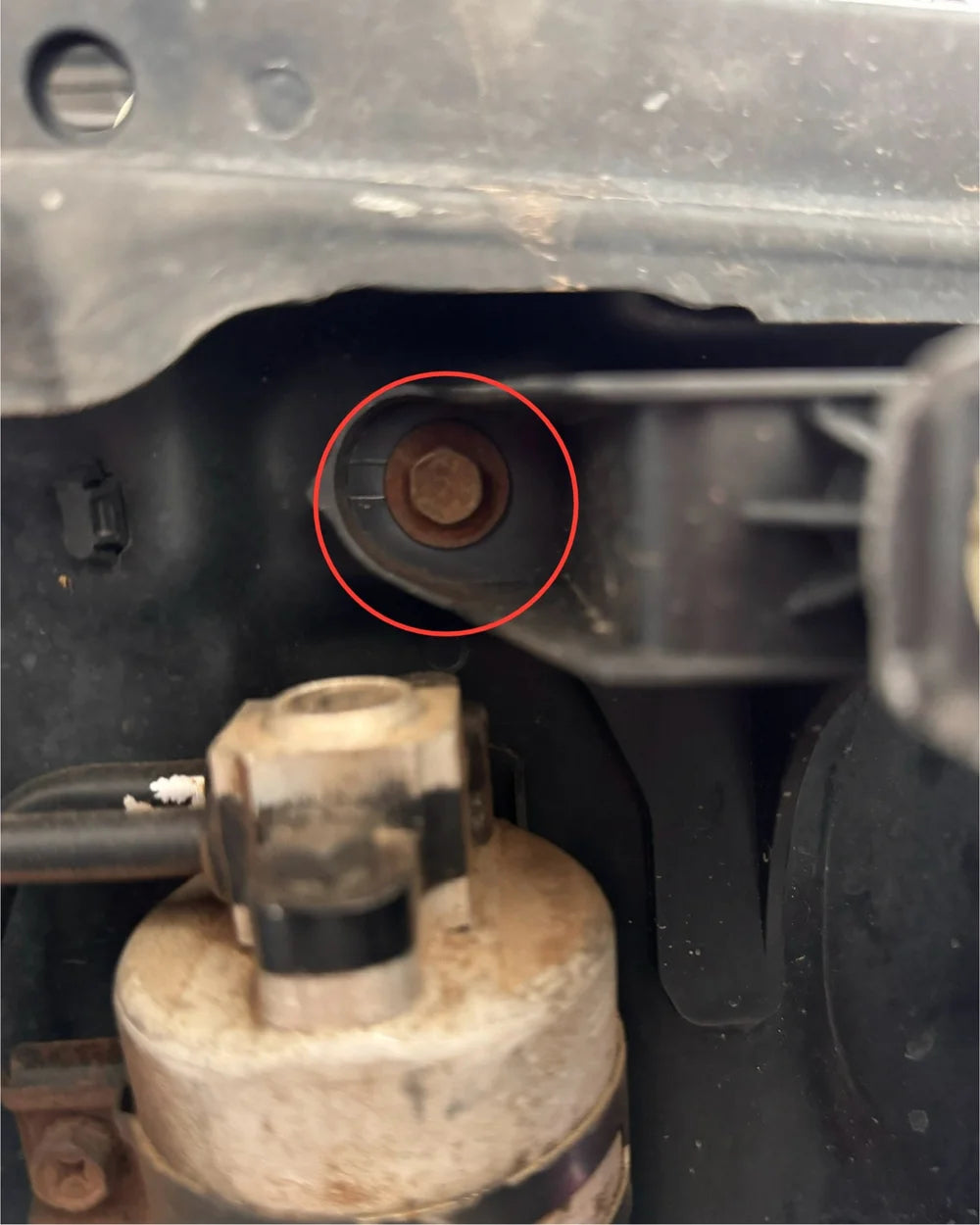 Removing the hidden 10mm bolt