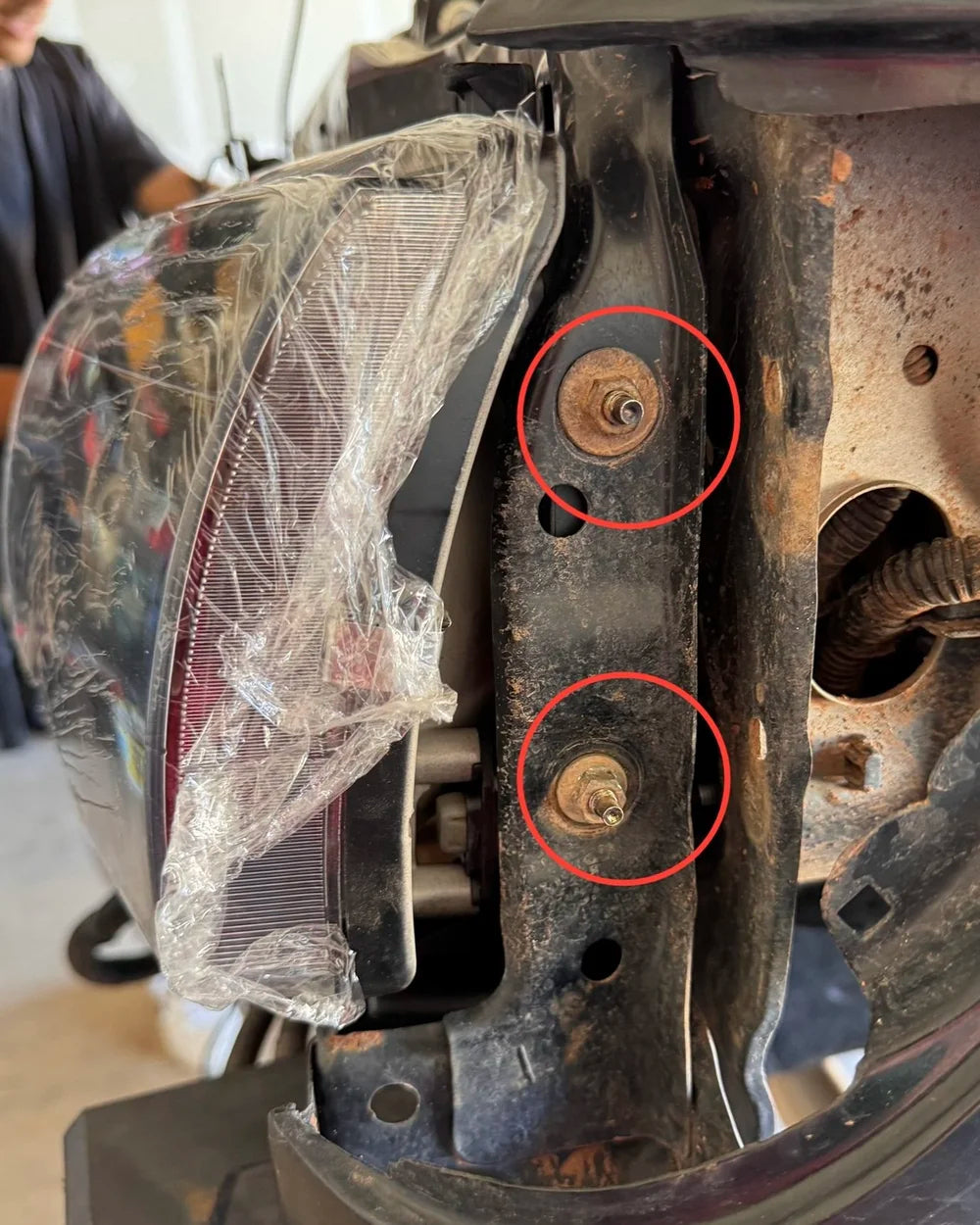 Installing the new headlights