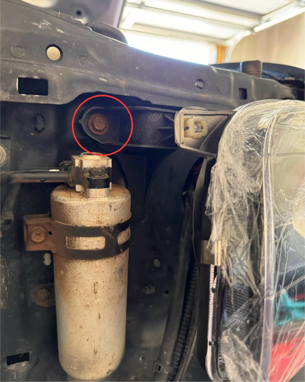 Reinstalling the 10mm bolt