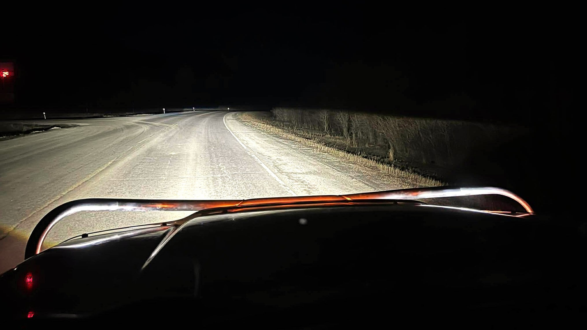 Light Cannons illuminating a highway at night